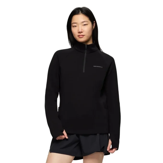 Capas intermedias Riley con cremallera de un cuarto para mujer Capas intermedias Riley con cremallera de un cuarto para mujer