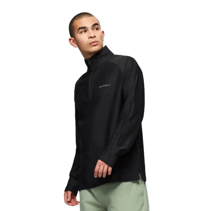 Capas intermedias Teebo con cremallera de un cuarto para hombre Capas intermedias Teebo con cremallera de un cuarto para hombre
